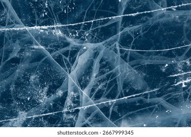 background texture of cold blue ice
