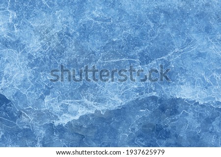 background texture of cold blue ice