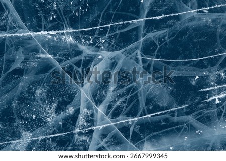background texture of cold blue ice