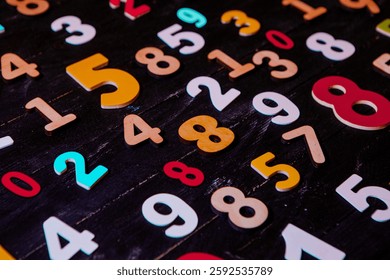 Background or texture of numbers. Finance data concept. Floating Random Numbers on a High-Tech Grid. - Powered by Shutterstock - Get 15% off with code: PIKWIZARD15