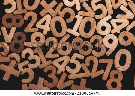Background or texture of numbers. Finance data concept. Mathematic. Seamless pattern with numbers. 