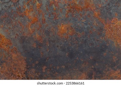 Background. The texture of the old rusty metal plate with cracks