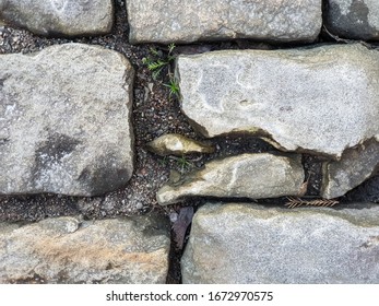 background texture of old stone wall or cobblestones