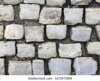 background texture of old stone wall or cobblestones