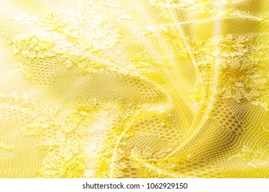 Background texture, pattern. Lace is yellow fabric. - Shutterstock ID 1062929150