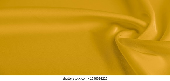 Background Texture Pattern Yellow Silk Fabric Stock Photo 1338824225