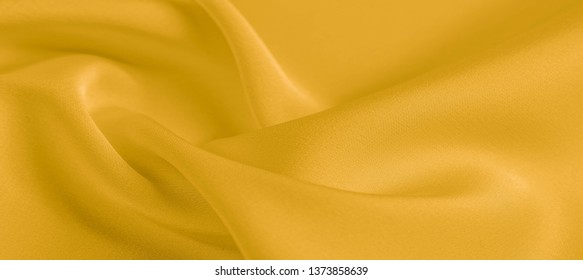 Background Texture Pattern Yellow Silk Fabric Stock Photo 1373858639