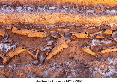 Background And Texture Of Saline Soil