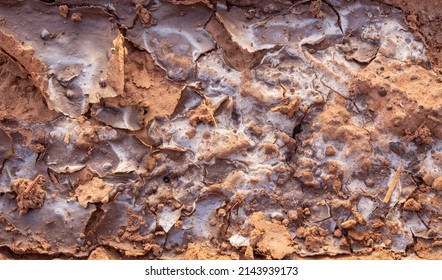 Background And Texture Of Saline Soil