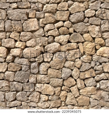 background texture of stone wall, top view and close-up of old stones wall texture 