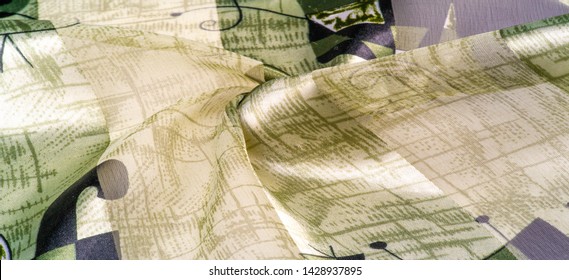 Background Texture Universal Georgette With A Silk Print, Drawing Cartoon People, Your Projects Will Be The Best, Creativity Knows No Bounds! Dare To Be The Best