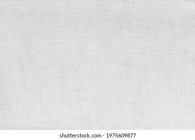 Background Texture Of White Medical Bandage. Cheesecloth Texture