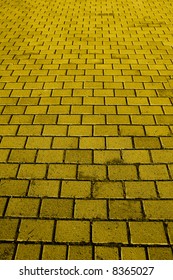 A Background Texture Of A Yellow Brick Road