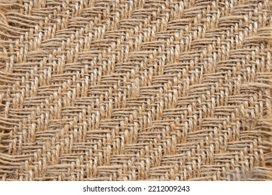 Background Textures Surface Sack Rope Weave Arrangement Flat Lay Style Art