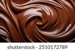 Background of thick melted milk chocolate, close-up
