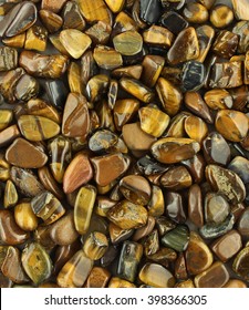 Background Of Tiger's Eye Stone Chips