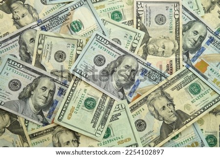 Background of US dollar bills. Fiancial concept.