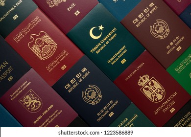 Background From Various Passports Of Citizens Of Many Countries And Regions Of The World