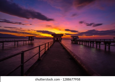 Ancol Beach Pier Jakarta Indonesia Stock Photo 677096158 | Shutterstock