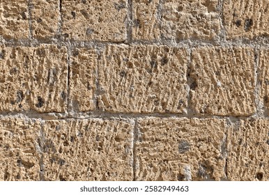 background of the volcanic stone called tuff used by the ancient Italian peoples for the construction of buildings
