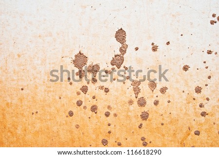 background of wall with splattered of mud