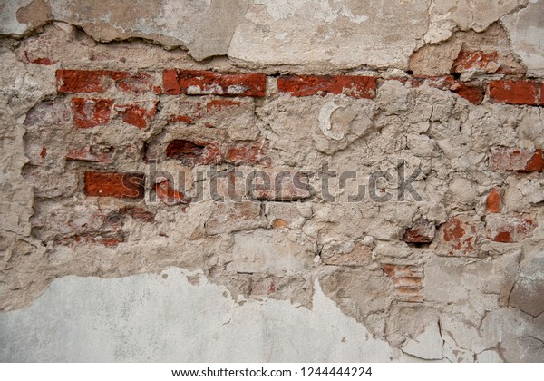 Background Wallpaper Texture Old Red Brick Stock Photo 1244444224