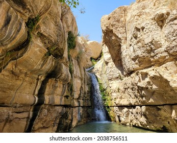background waterfall in the mountains