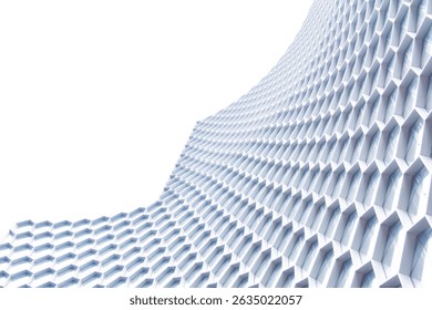 Background with white honeycomb hexagonal pattern 