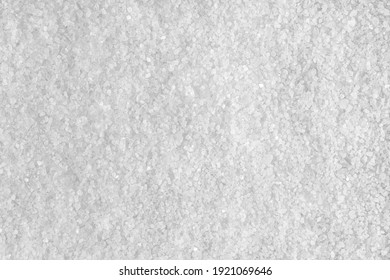 Background From White Sea Salt. Coarse Rock Salt Texture.