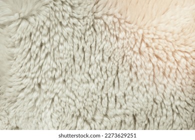 Background from white soft long-haired fur. Pattern for design.  - Shutterstock ID 2273629251