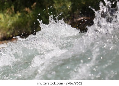 Background Of Whitewater On The River