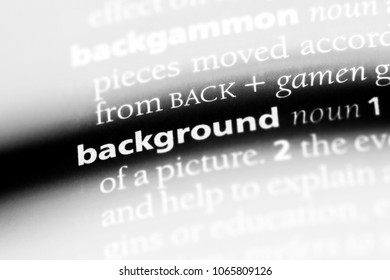 background word in a dictionary. background concept.