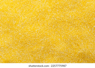 background with yellow finely ground corn grits - Shutterstock ID 2257775987