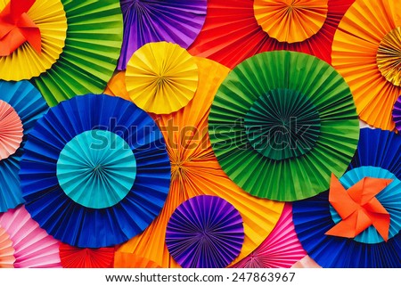 Background,paper with colorful circle 