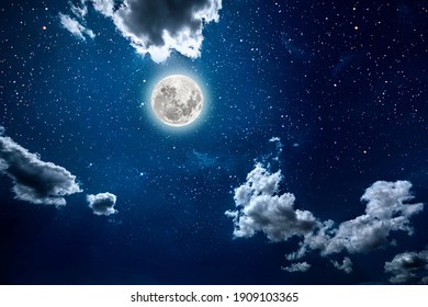 backgrounds night sky and stars   moon   clouds 