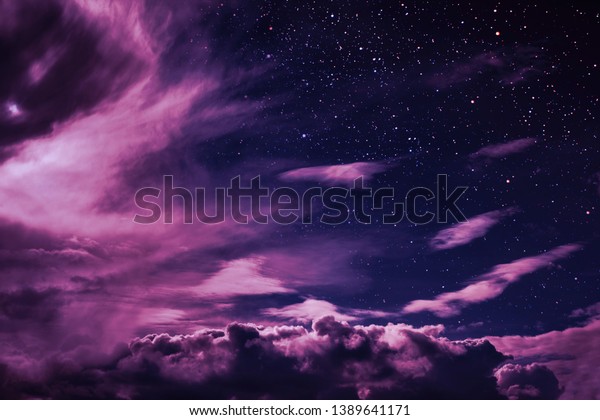 backgrounds
night sky with stars and moon and clouds. Plastic Pink color.
Elements of this image furnished by
NASA