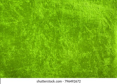 Backgrounds and Textured - Green plush textile background.