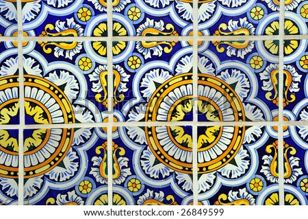 Backgrounds and textures: Intricate ceramic tile design