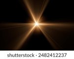 backlighting flare isolated on black background