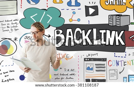 Backlink Hyperlink Networking Internet Online Technology Concept