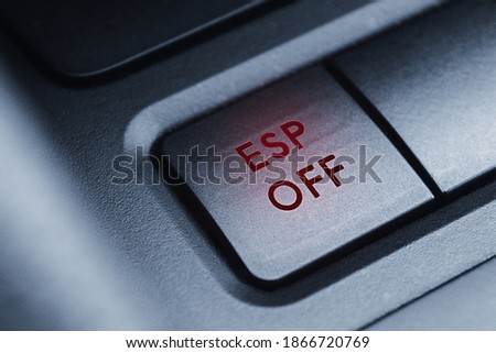 Backlit button of the electronic stability program. 