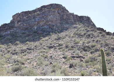 Backlit Desert Mountain Range