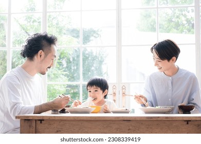 Backlit, a happy family table, a meal to eat. - Powered by Shutterstock