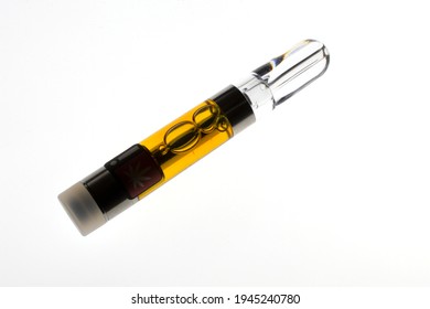 Backlit Marijuana Vape Pen Cartridge. 