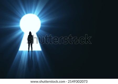 Image, Stock Photo ray of hope Young woman