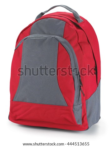 backpack bag back baggage red textil color rucksack
