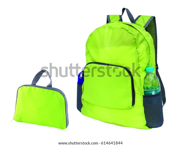 folded and hung backpack