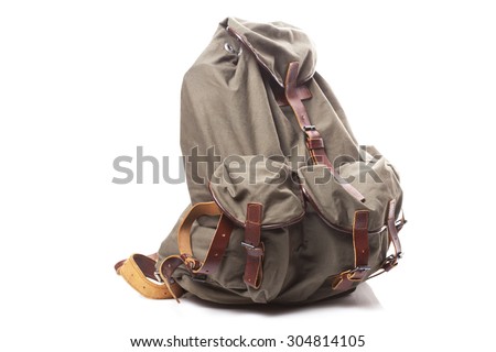 Backpack on white background 