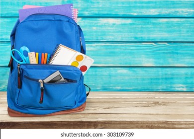 Backpack, school, bag. - Shutterstock ID 303109739