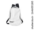 white backpack isolated